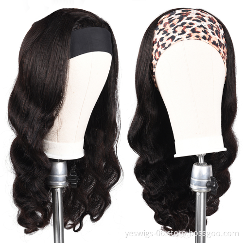 Unprocessed Cheap Brazilian Virgin Hair Headband Wig Human Hair Selling Headband none lace Kinky Curly human hair WigS In Stock